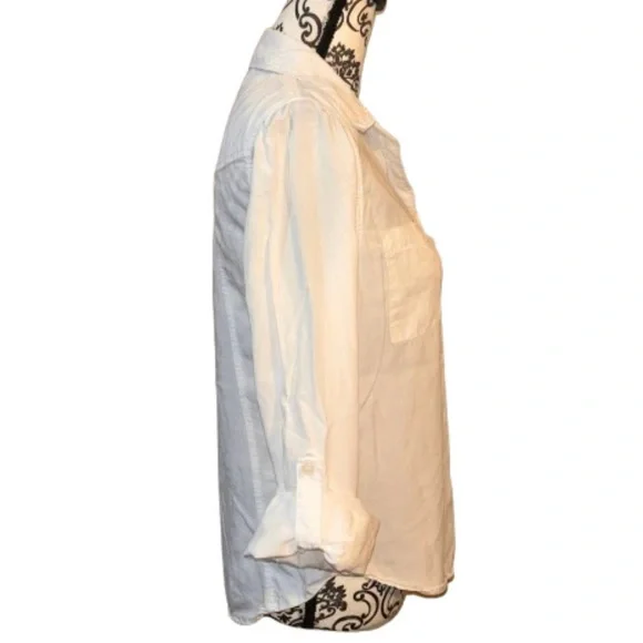 Thread + Supply Women's XS White Tailored Button-Up Long Sleeve Top - Picture 8 of 16